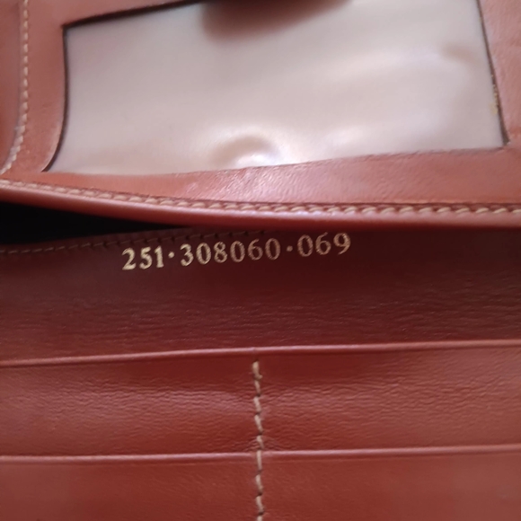 Fendi Burgundy and Navy Striped Wallet - Picture 4 of 6